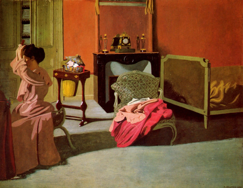 Mujer peinándose - Félix Vallotton