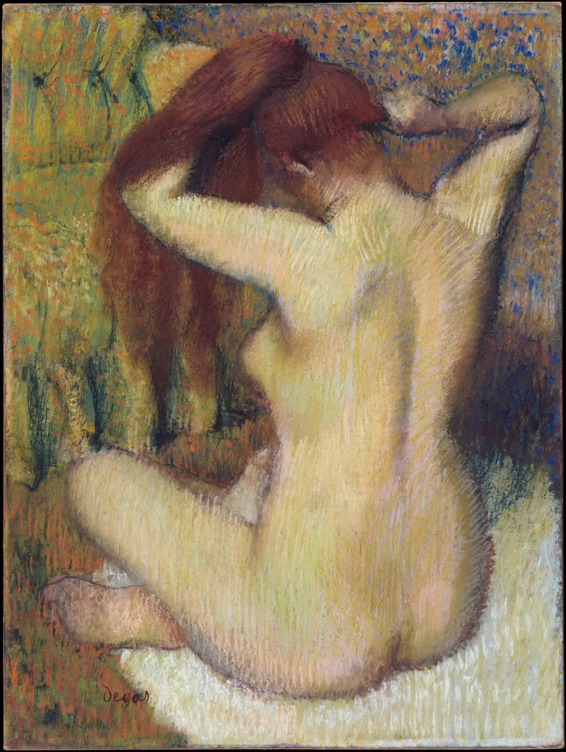Mujer peinándose el cabello - Edgar Degas