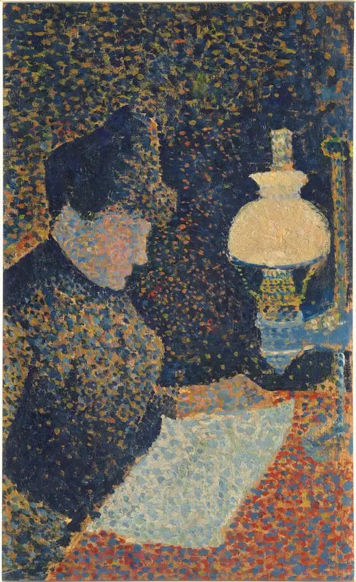 Mujer bajo la lámpara - Paul Signac