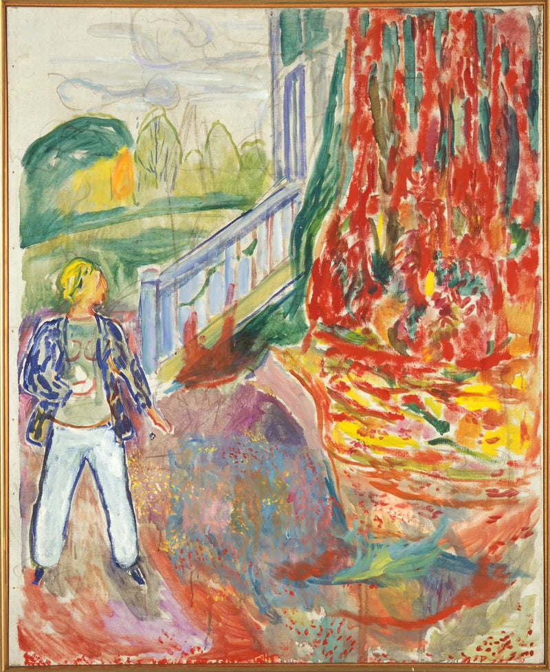 Mujer en las escaleras de la veranda - Edvard Munch