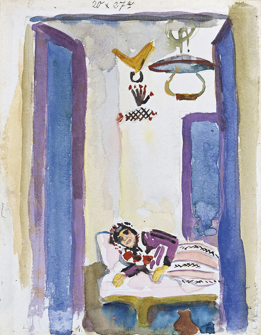 Mujer en un diván - August Macke