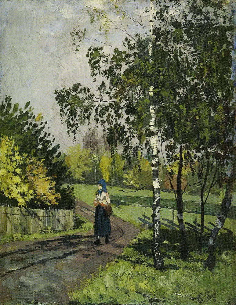 Mujer en un camino rural - Edvard Munch