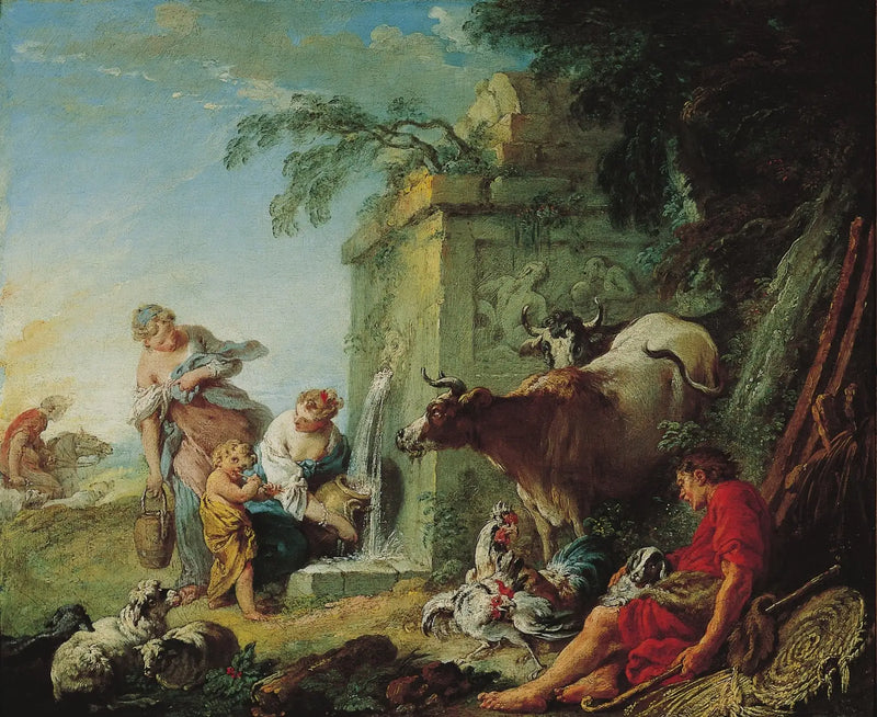 Mujeres en la fuente - François Boucher