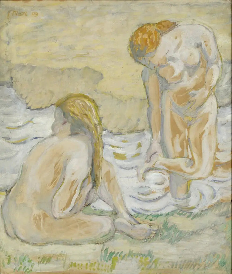Mujeres en el baño (Composición desnuda II) - Franz Marc