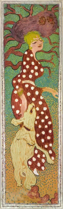Mujeres en el jardín: mujer con vestido de lunares blancos - Pierre Bonnard
