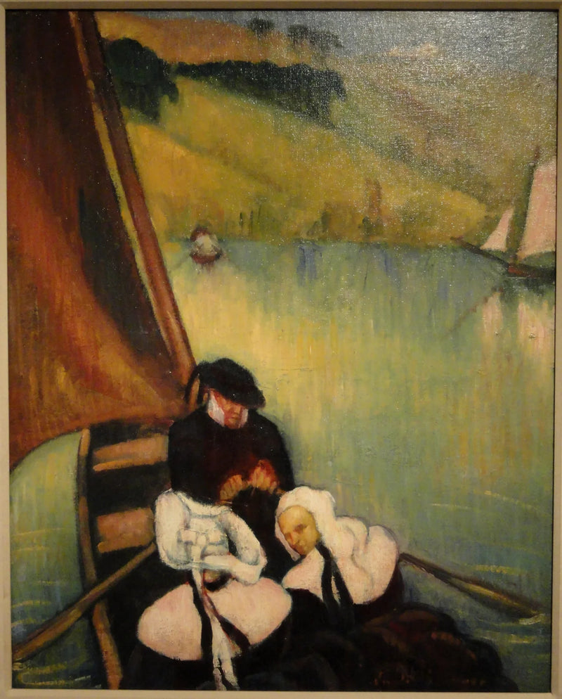 Mujeres bretonas en un ferry - Émile Bernard