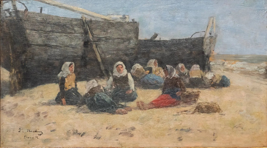 Mujeres de pescadores en reposo - Eugène Boudin