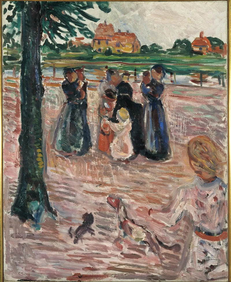 Mujeres y Niños en Warnemünde - Edvard Munch