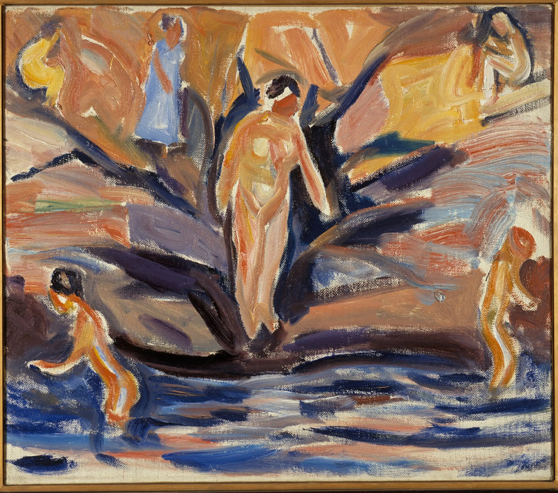 Mujeres y niños bañándose - Edvard Munch