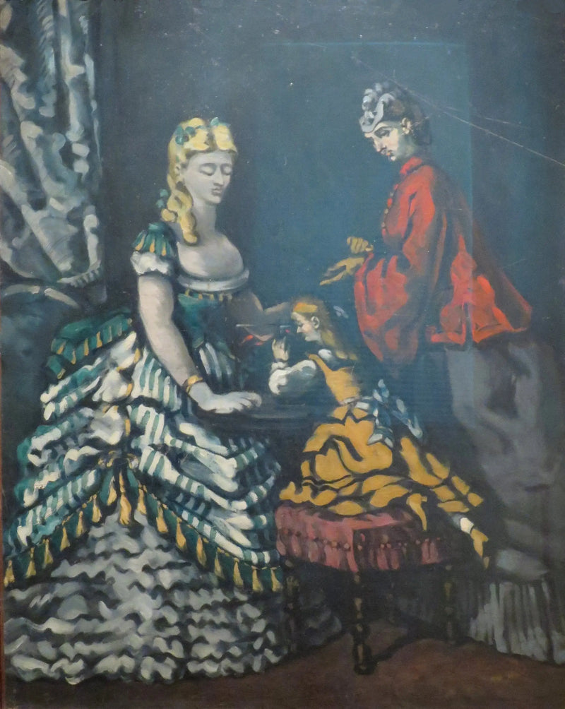 Mujeres y niña en un interior - Paul Cézanne