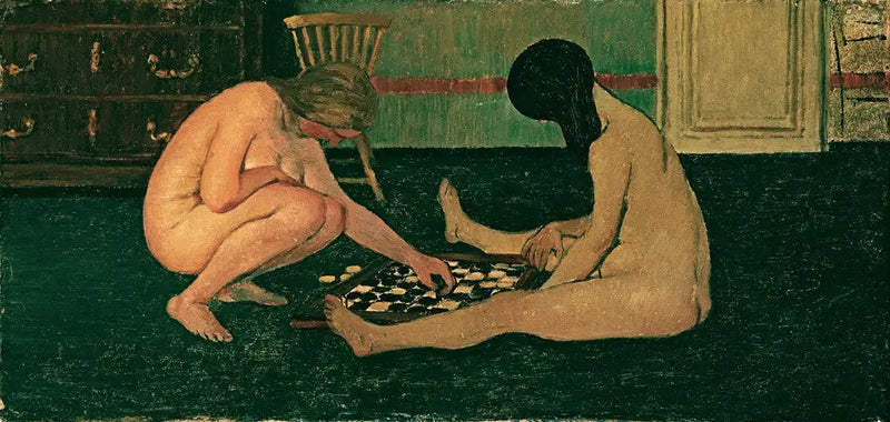 Mujeres desnudas jugando a las damas - Félix Vallotton