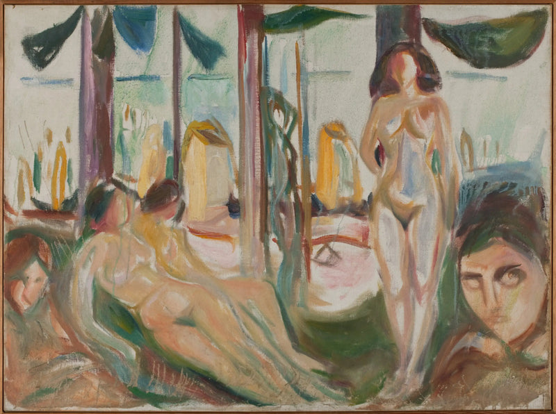 Mujeres desnudas cerca del mar - Edvard Munch