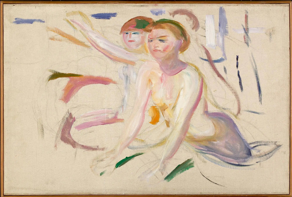 Femmes se baignant - Edvard Munch image 1 copie peinte à la main à l’huile