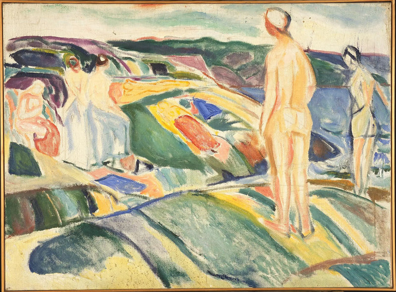 Mujeres bañándose en las rocas - Edvard Munch