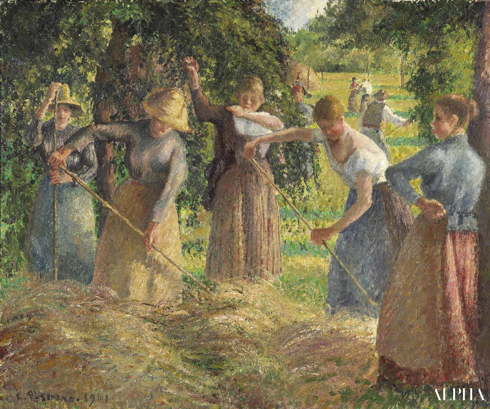 Fenaison à Éragny - Camille Pissarro - Reproductions de tableaux et peintures haut de gamme