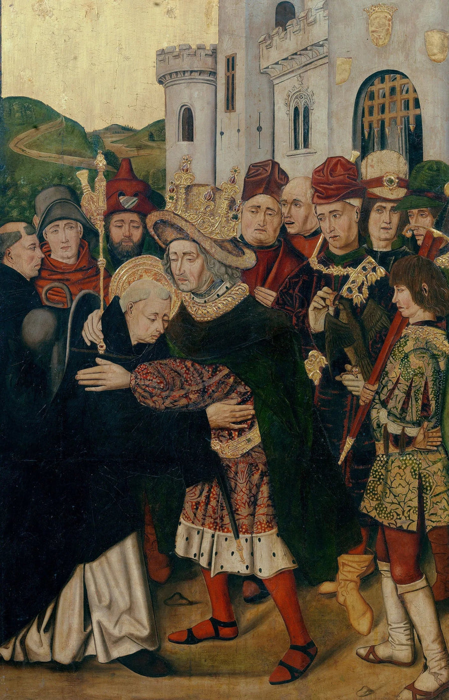 Fernando I de Castilla acogiendo a san Domingo de Silos - Bartolomé Bermejo