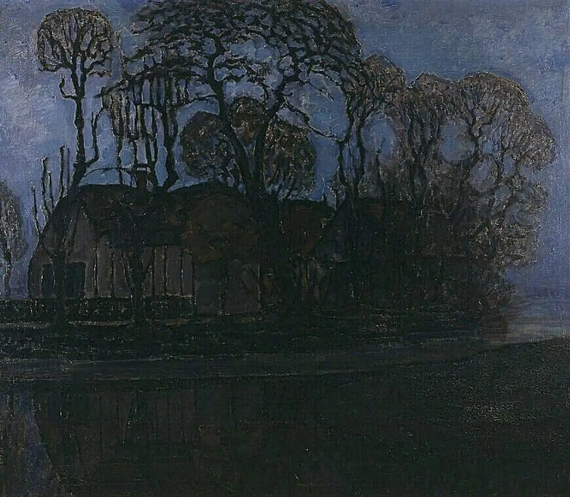 Granja en Duivendrecht por la tarde - Piet Mondrian