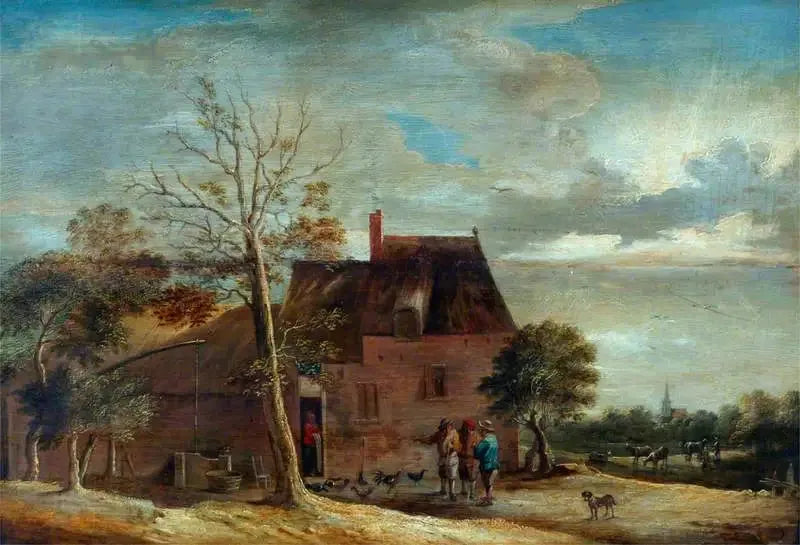 Granja con personajes - David Teniers el Joven
