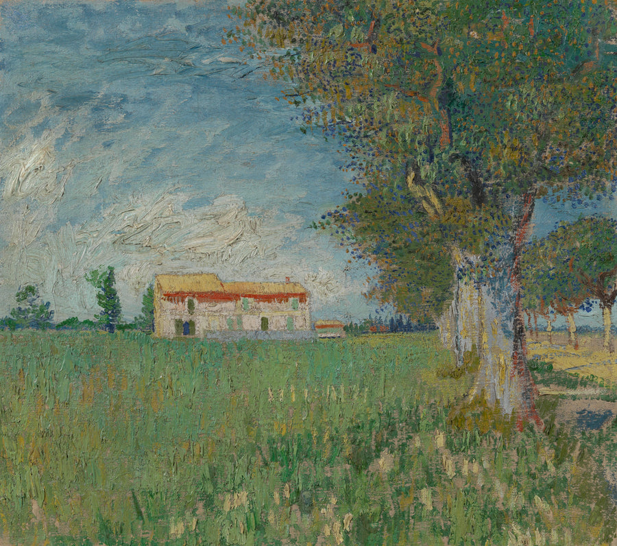 Granja en un campo de trigo - Vincent van Gogh