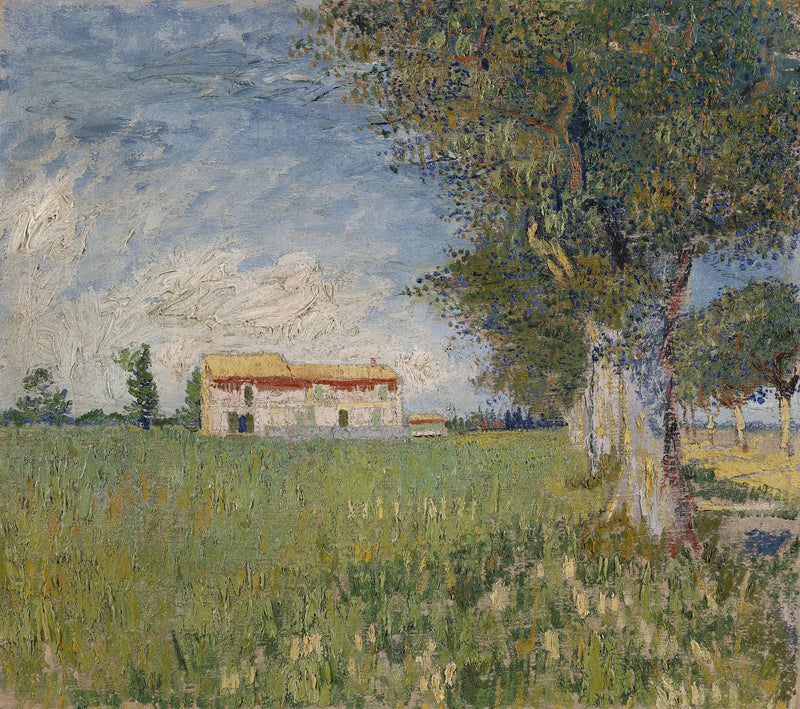 Granja en un campo de trigo - Vincent van Gogh