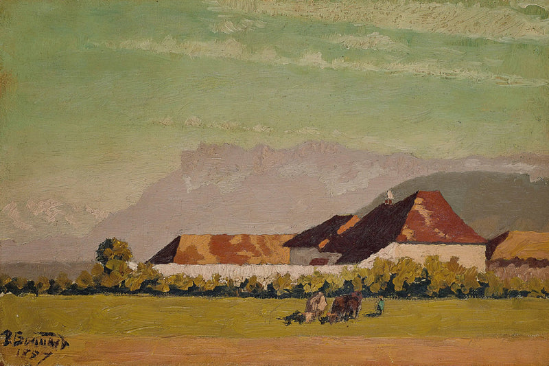 Granja en un paisaje del Dauphiné - Pierre Bonnard