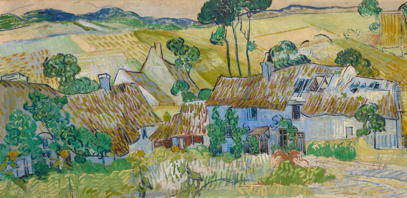 Cabañas en una colina - Vincent van Gogh
