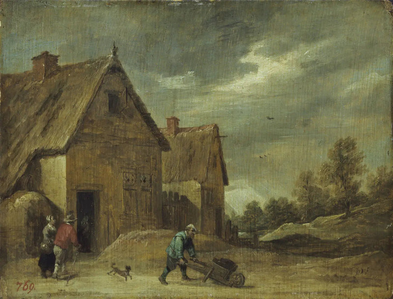 Granjero con una carretilla - David Teniers el Joven