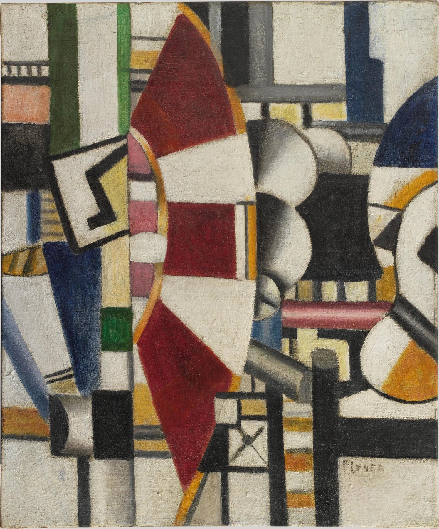 La Roue rouge, peinture de Fernand Léger