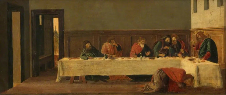 Banquete en casa de Simón (predela, segundo panel) - Sandro Botticelli