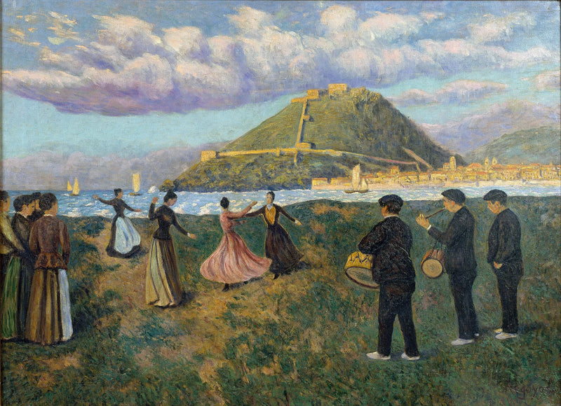 Fiesta vasca (baile en El Antiguo, San Sebastián) - Dari��o de Regoyos