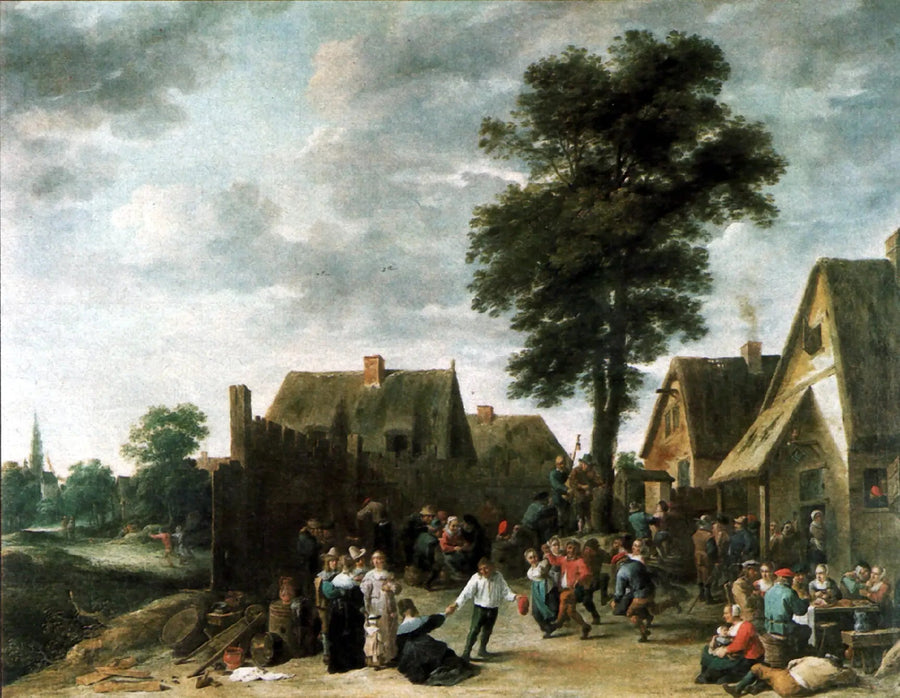 Fiesta del pueblo en la posada "De Halve Maan" - David Teniers el Joven