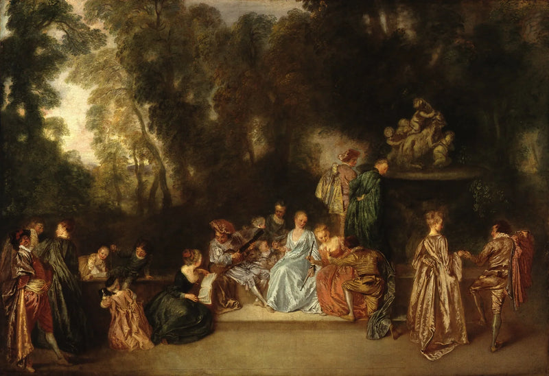 Fiesta al aire libre - Antoine Watteau