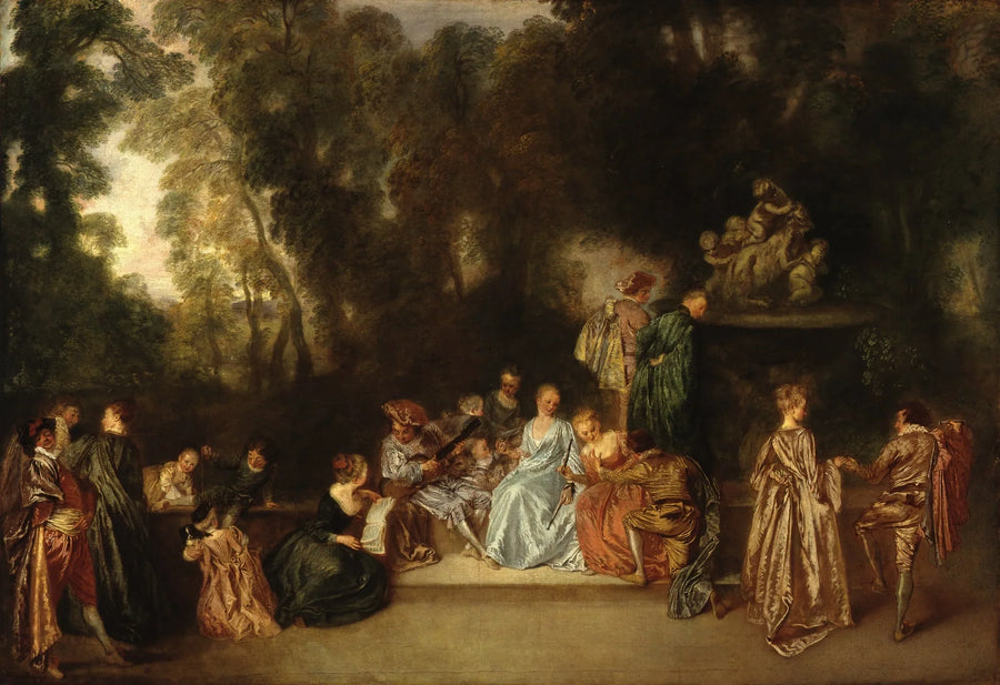 Fiesta al aire libre - Antoine Watteau