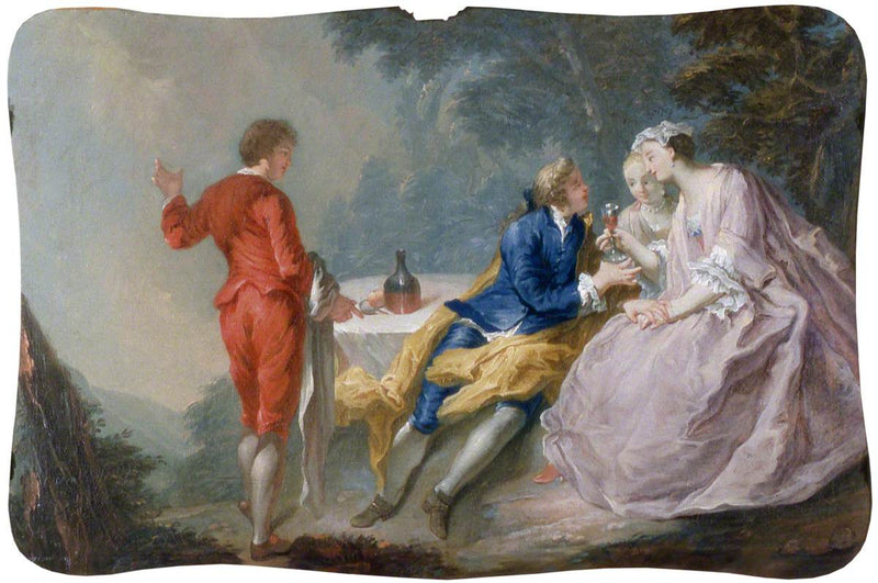 Fiesta galante: pieza de conversación - Antoine Watteau