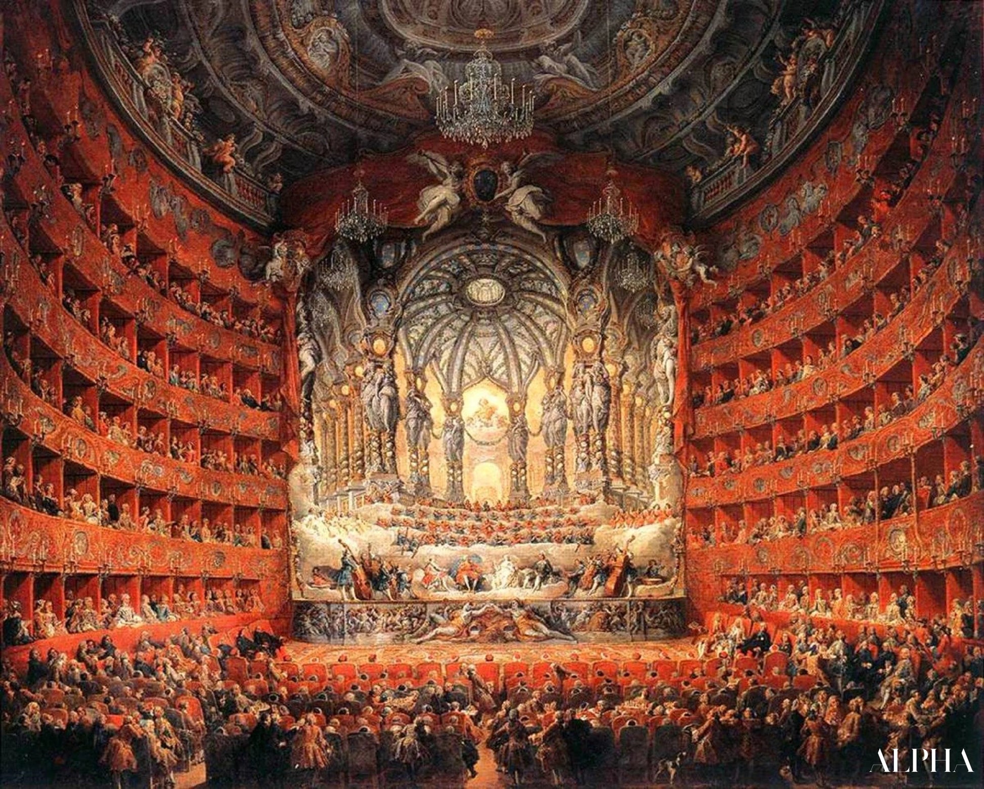 Fête musicale - Giovanni Paolo Panini - Reproductions de tableaux et peintures haut de gamme