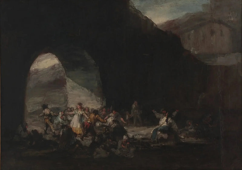 Fiesta popular bajo un puente o baile popular - Francisco de Goya