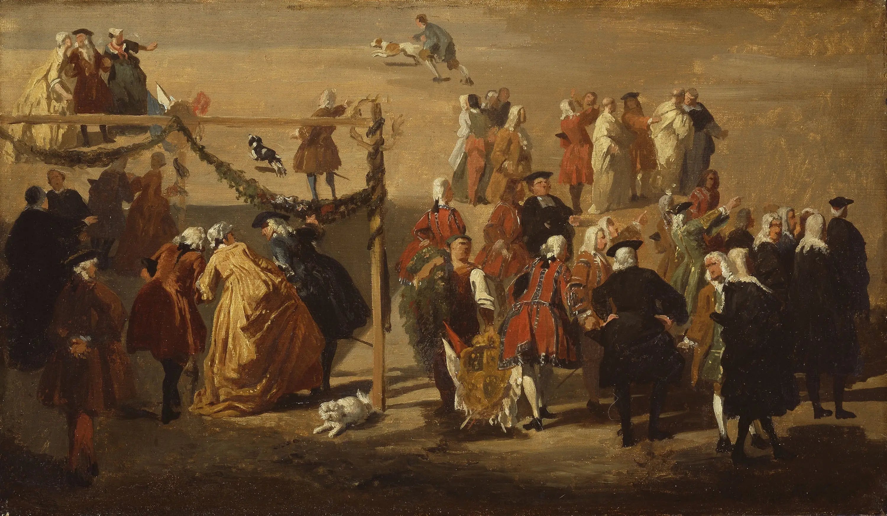 Fête sur la Piazza Navona - Giovanni Paolo Panini image 1 tableau peint à l’huile sur toile