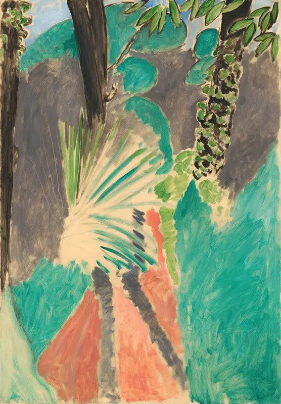 Reproduction du tableau « Feuille de palmier, Tanger - Henri Matisse » par Alpha Reproduction en peinture à l’huile