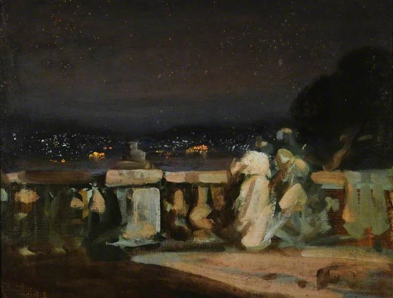 Fuegos artificiales en Saint-Cloud, Francia - Charles Conder