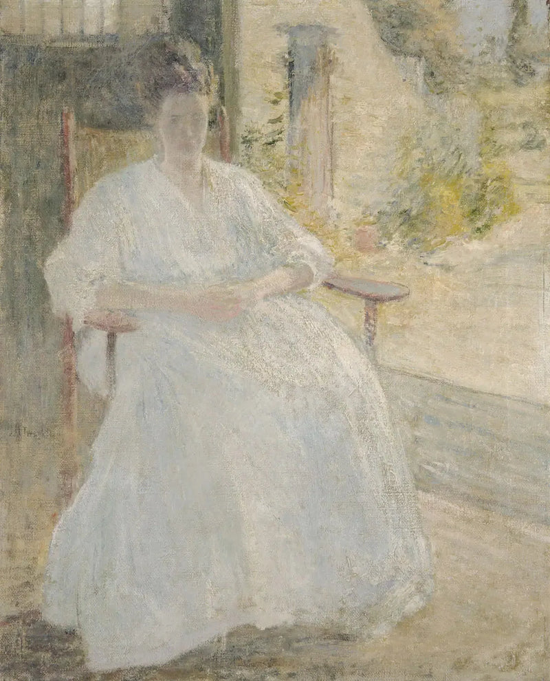 Figura al sol (esposa del artista) - John Henry Twachtman