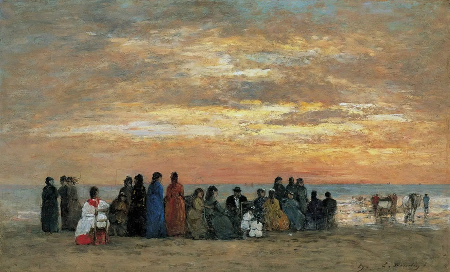 Figuras en la playa de Trouville - Eugène Boudin