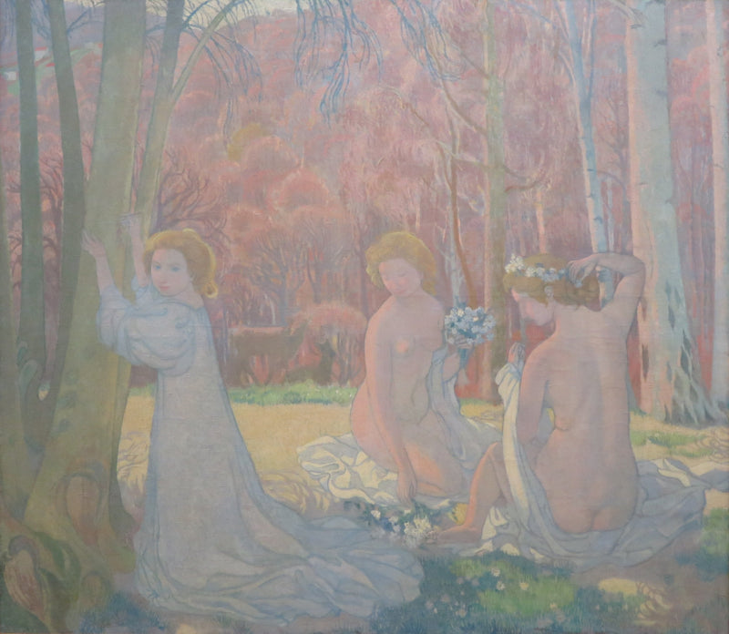 Figuras en un paisaje primaveral (Bosque sagrado) - Maurice Denis