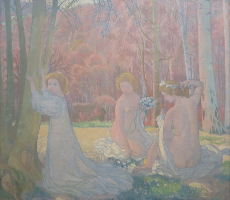 Figuras en un paisaje primaveral (Bosque sagrado) - Maurice Denis