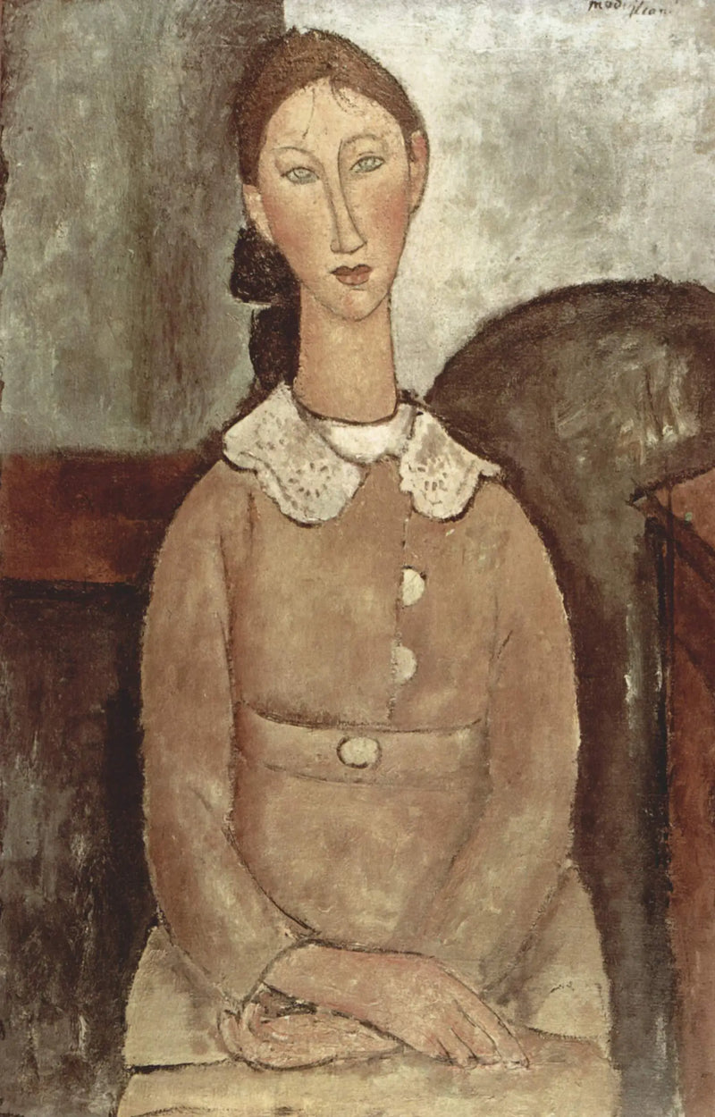 Red en vestido amarillo - Amedeo Modigliani
