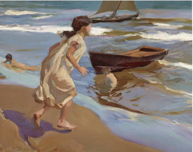 Red de pesca en el agua - Joaquín Sorolla