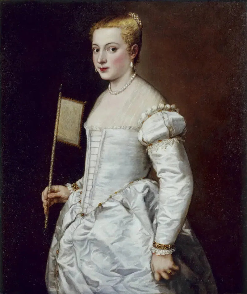 Chica con abanico - Titian