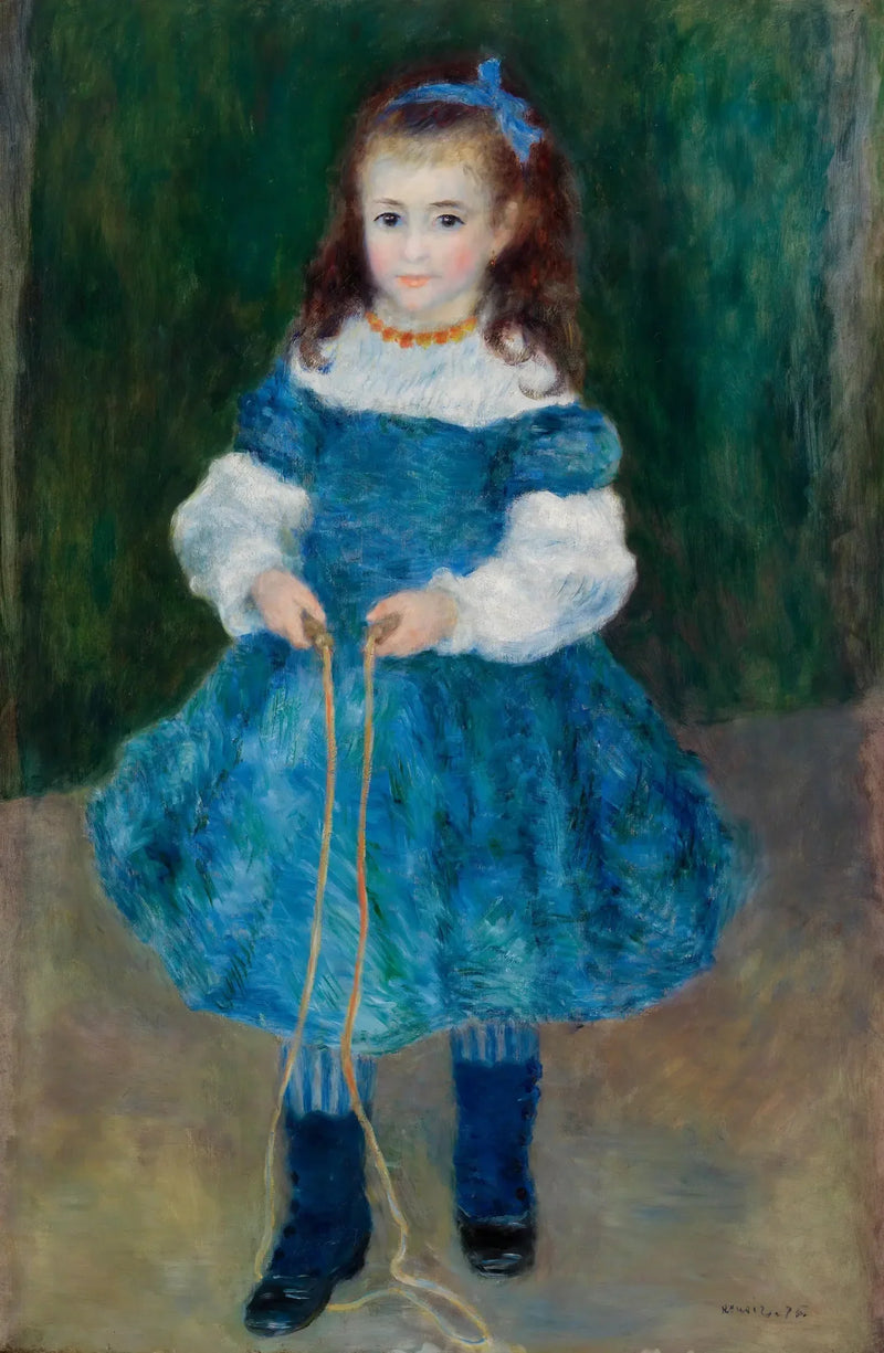 Niña con la cuerda para saltar (Retrato de Delphine Legrand) - Pierre-Auguste Renoir