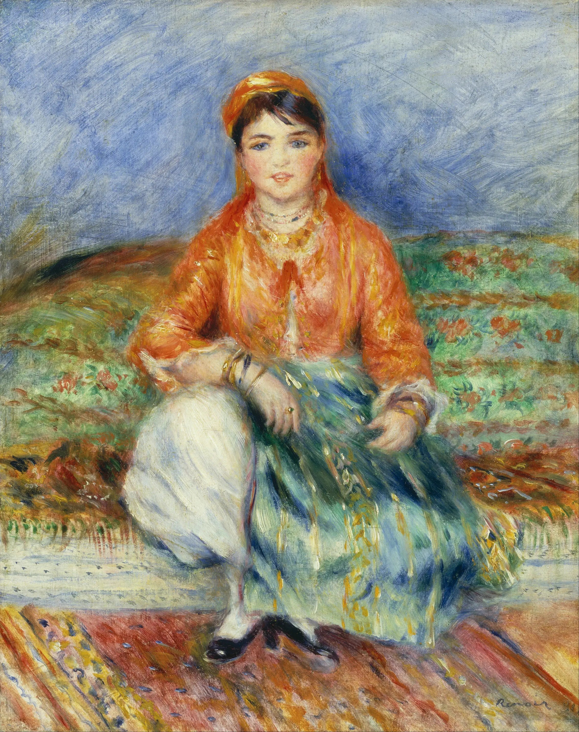 Fille algérienne - Pierre-Auguste Renoir image 1 reproduction artisanale de tableau