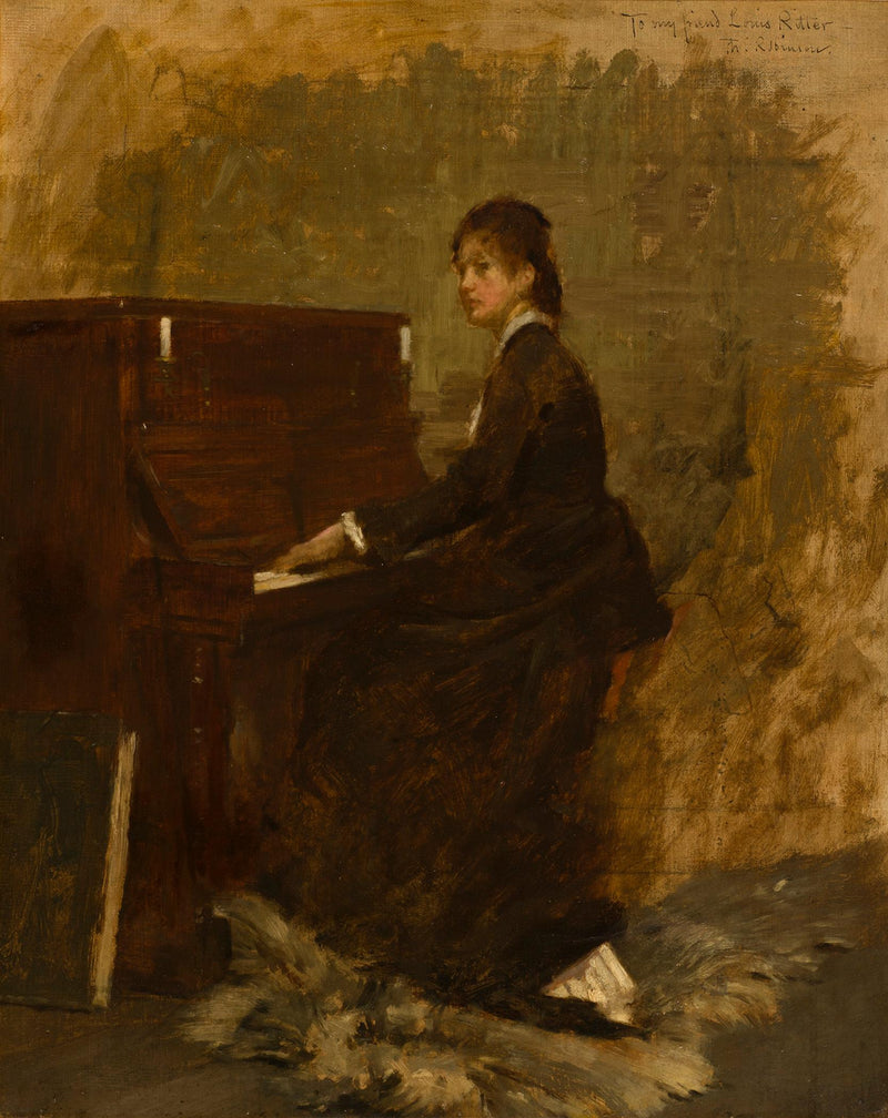 Chica al piano - Theodore Robinson