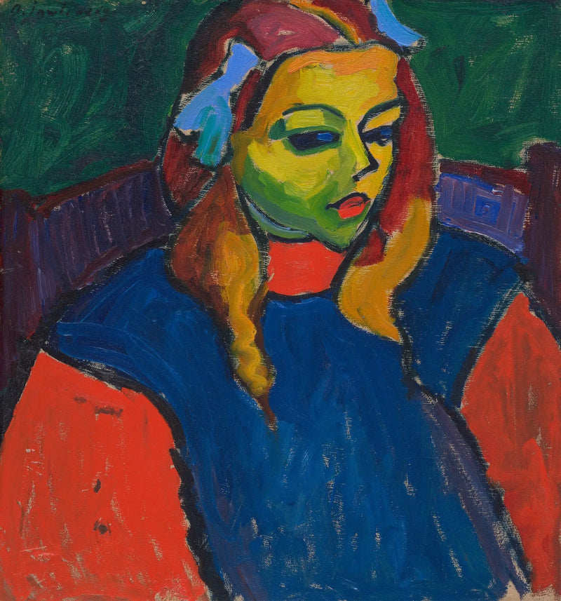 Chica con rostro verde - Alexej von Jawlensky
